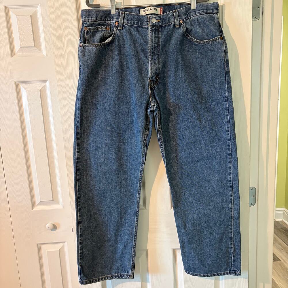 Levi's 505 Regular Fit Men's Jeans 42x30 Medium Wash Straight Leg Classic Denim